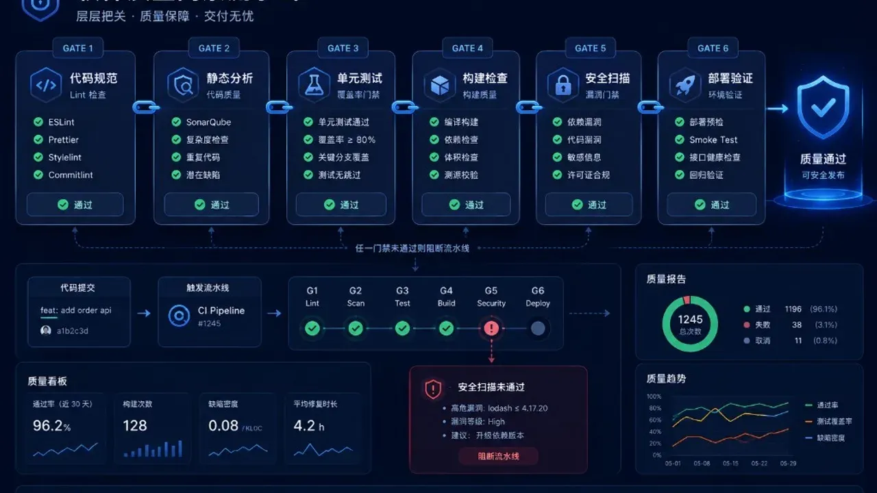 前端全栈项目的开发规范链:让 AI 写代码也有门禁